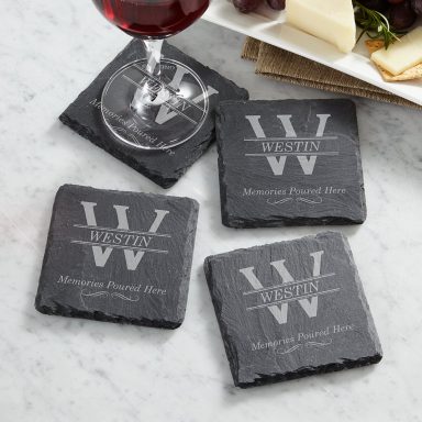           PERSONALIZED SLATE COASTERS